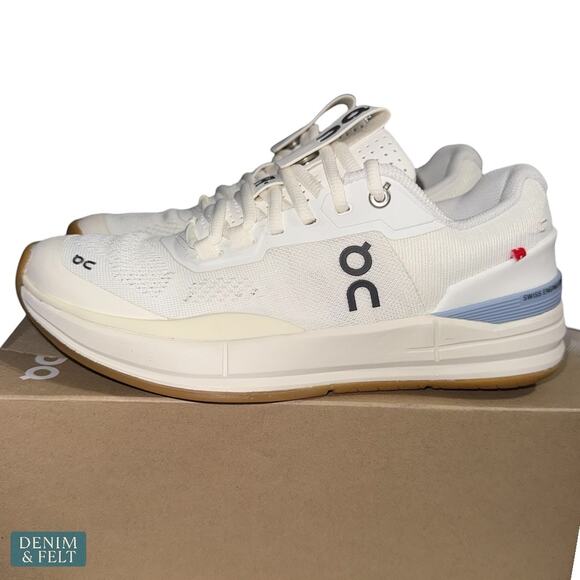 NEW On Running The Roger Pro Tennis Shoes Ivory Chambray Womens 7.5 Carbon Gym - Picture 9 of 15